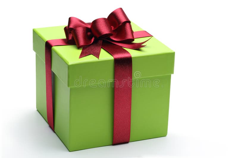 Green Gift Box Stock Photo Image 34321010