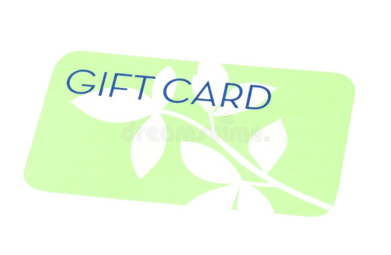 Green Gift Card stock image. Image of isolated, card 10103895