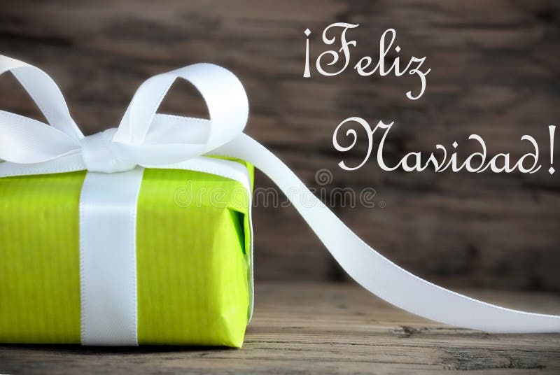 Green T With Feliz Navidad Stock Image Image Of Merry Greeting