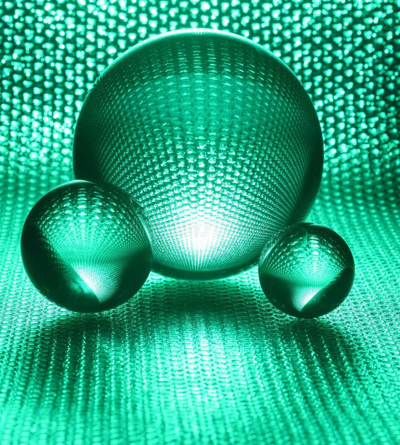 Green Glass Balls stock image. Image of objects, shining 9420557