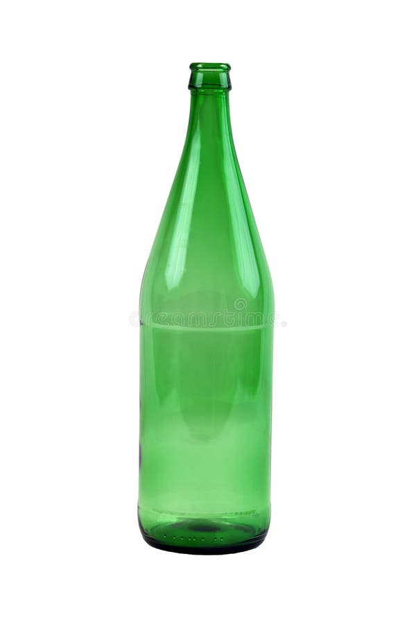 Green glass bottle stock images