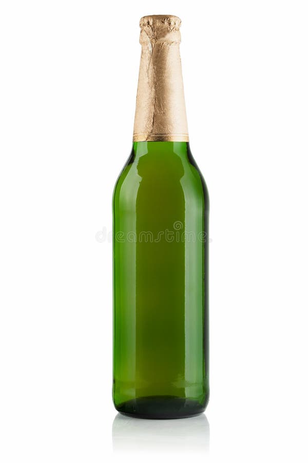 Green Glass Bottle of Beer. Stock Photo Image of full, drink 58486624