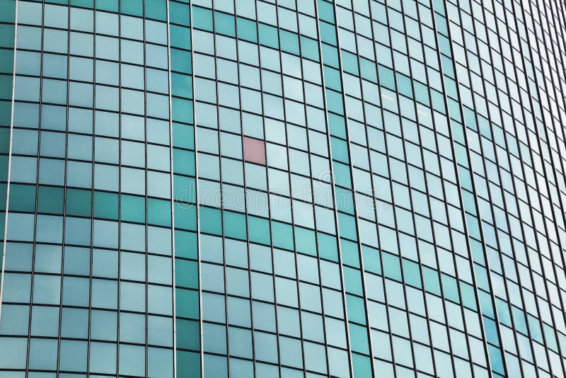 Green glass facade