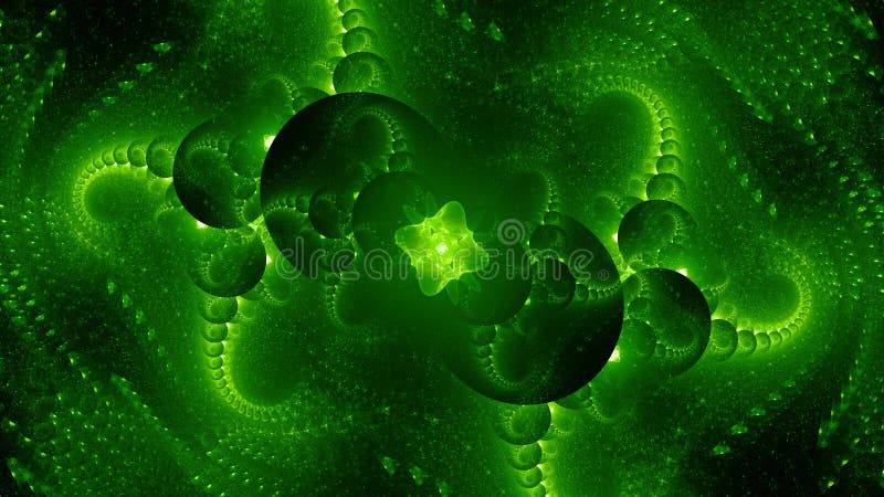 Green glowing alien technology computer generated abstract background