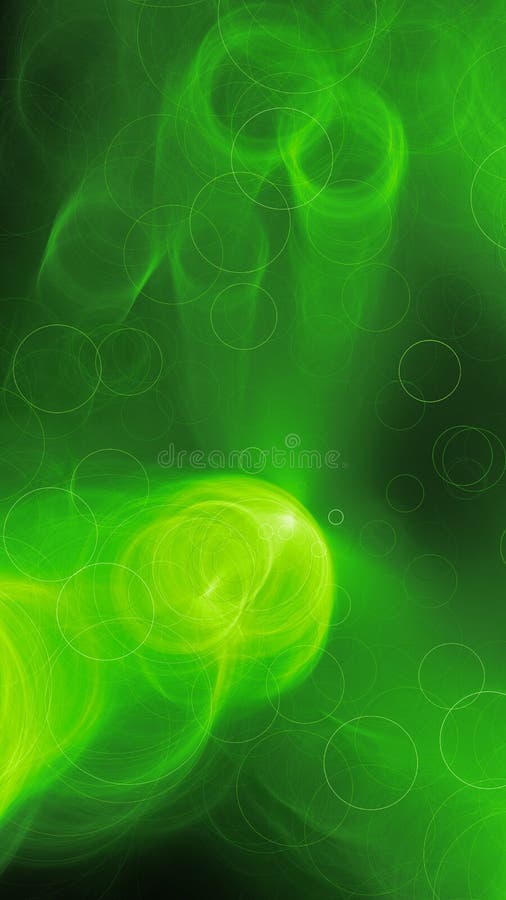 Green glowing futuristic bubbles smartphone template royalty free illustration
