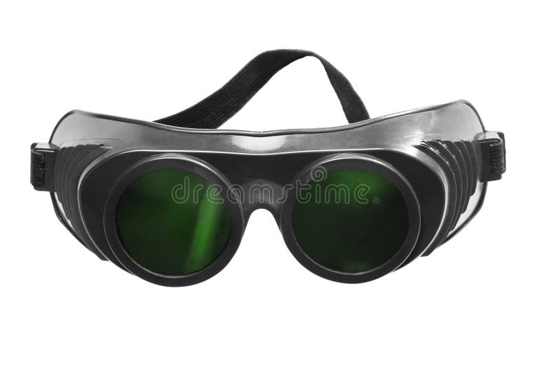 Green goggles isolated stock image. Image of white, costume 233507217