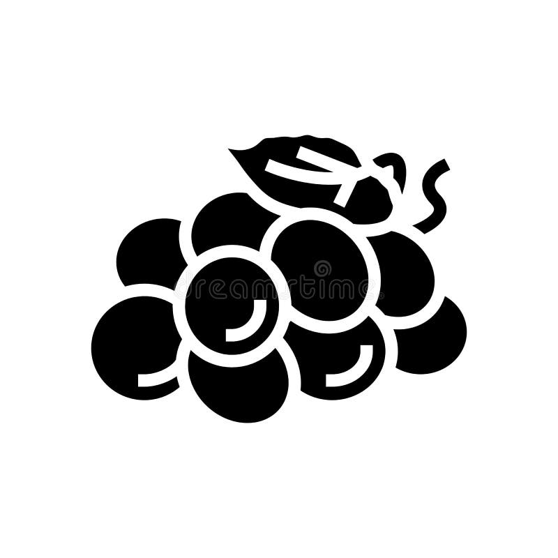 Green grape wine glyph icon vector illustration royalty free illustration