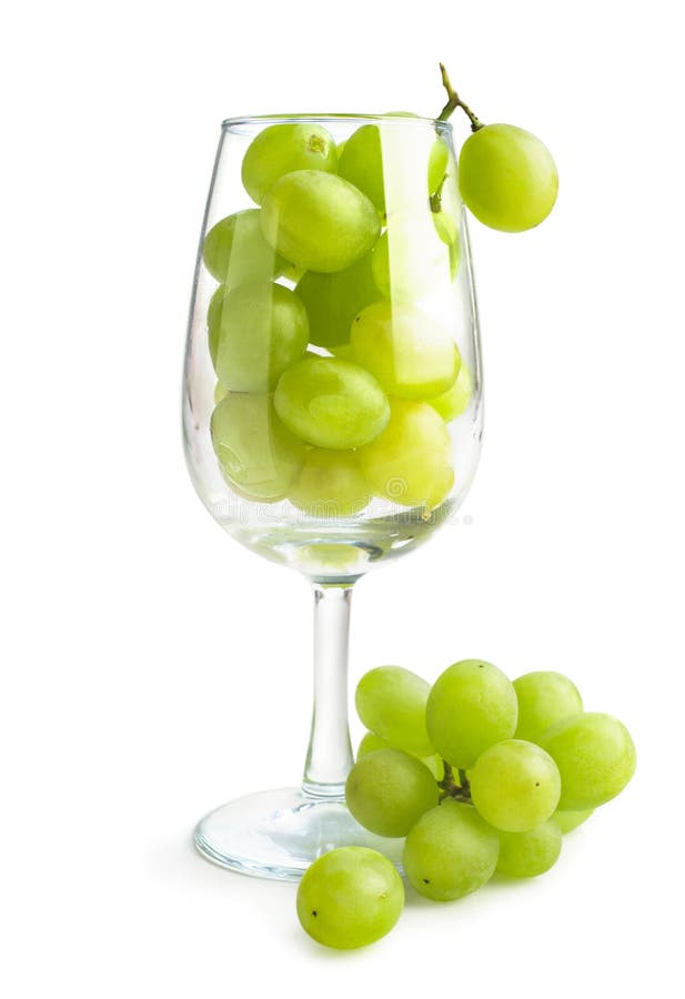 Green grapes in a glass stock image. Image of sweet, grapes 46046023