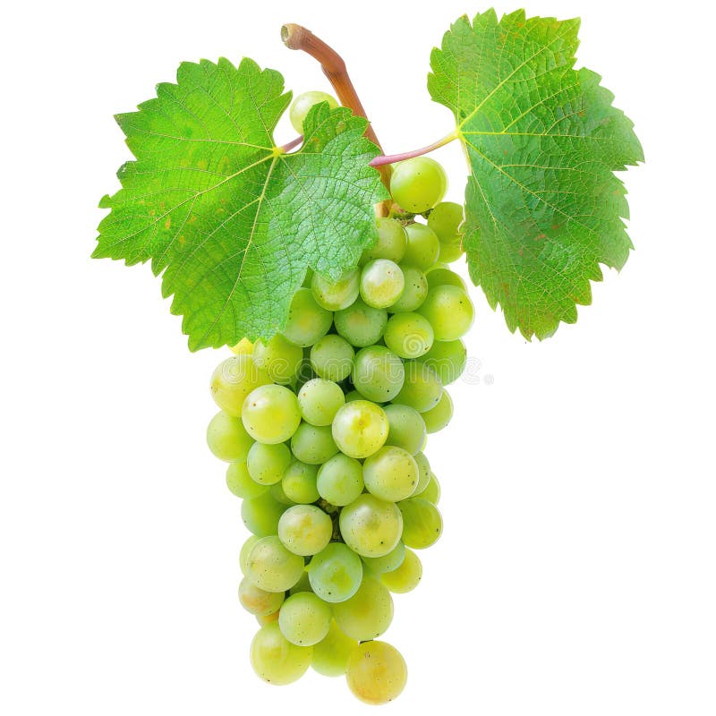 Green grapes vine isolate on transparency vector illustration