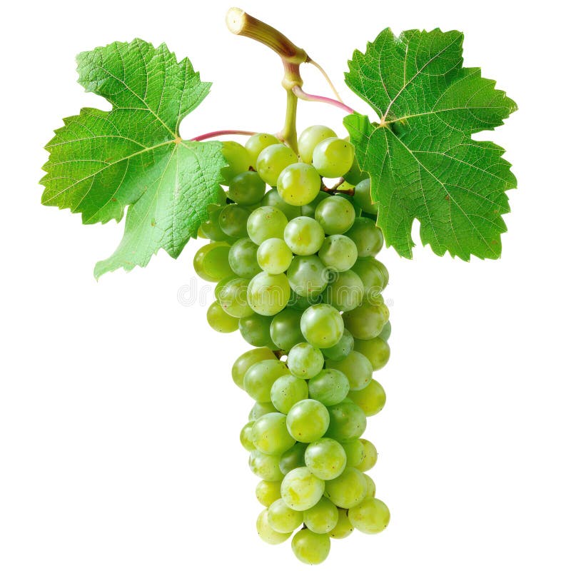 Green grapes vine isolate on transparency royalty free illustration