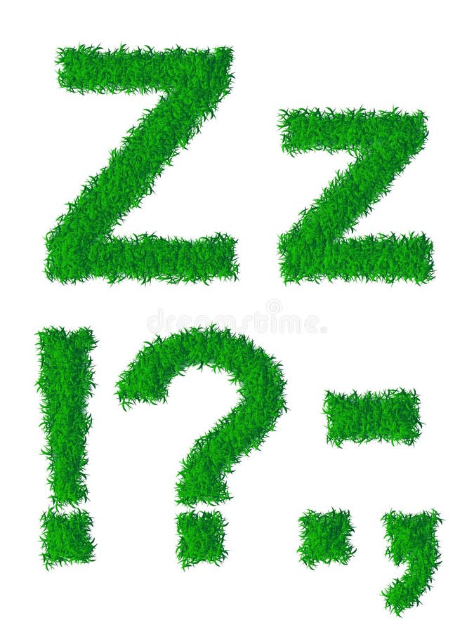 Download Green grass alphabet stock vector. Illustration of natural - 32258050