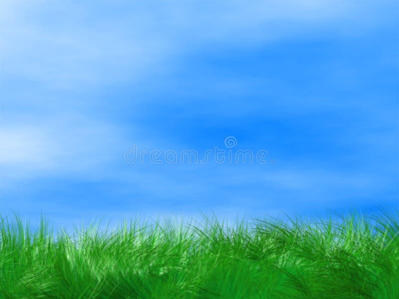Green Grass and Blue Sky Background Stock Photo Image of decor, macro