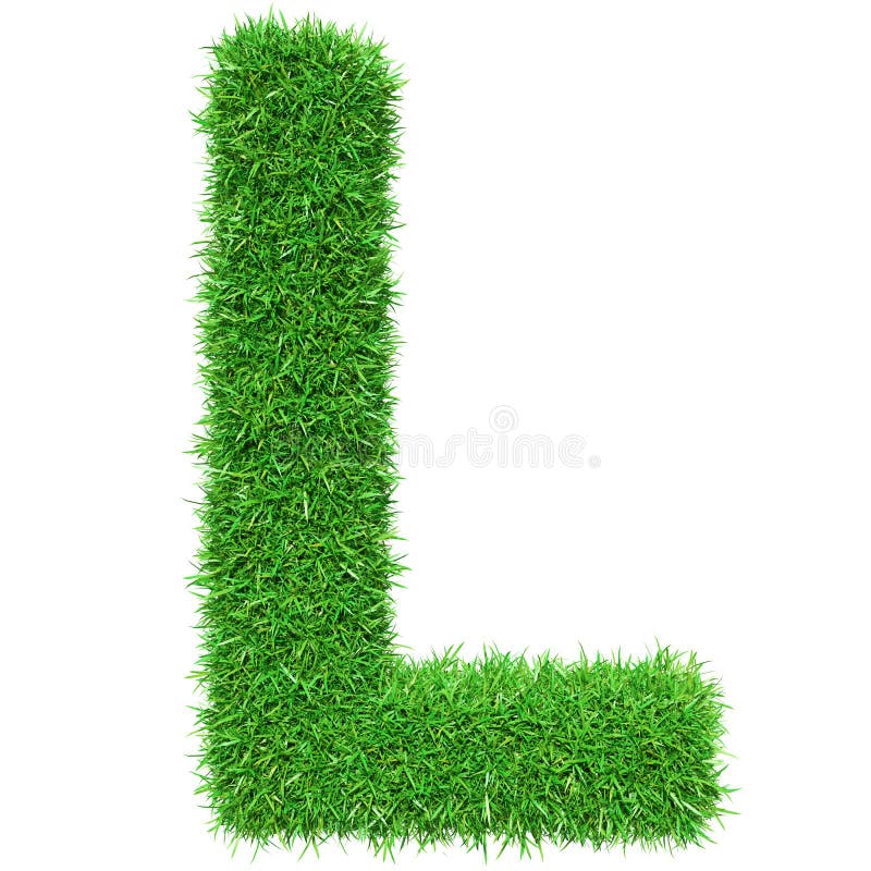 Green Grass Letter L stock illustration. Illustration of isolated ...