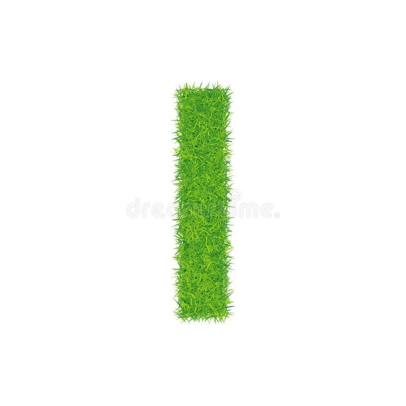 Green Grass Letter L On White Background. Stock Illustration ...