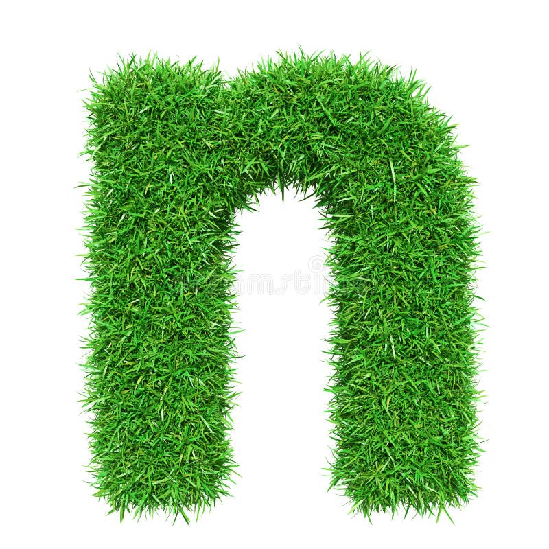 Green Grass Letter N stock illustration. Illustration of bright - 84211597