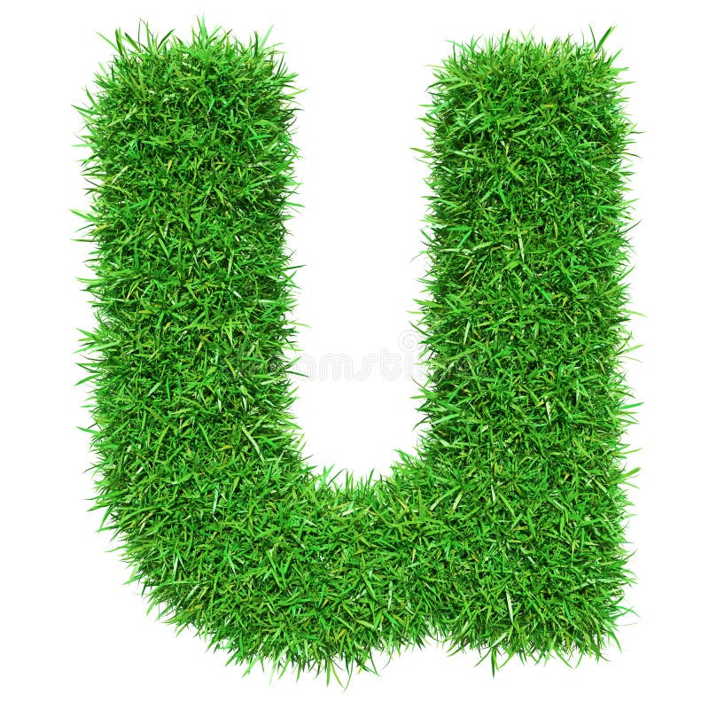 Green Grass Letter U stock illustration. Illustration of case - 84212006
