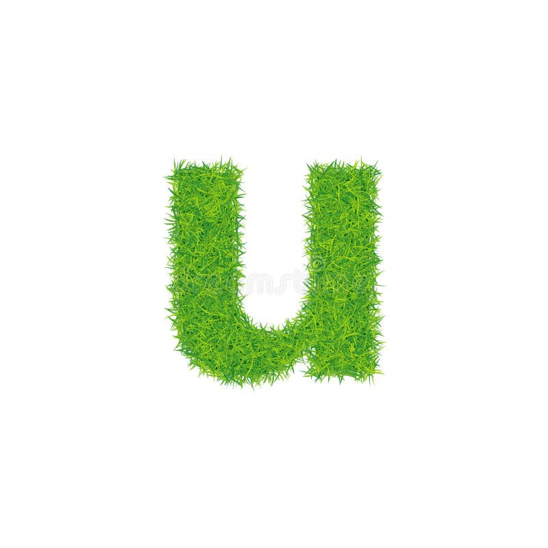 Green Grass Font. Lawn Texture Alphabet With Numbers On White ...