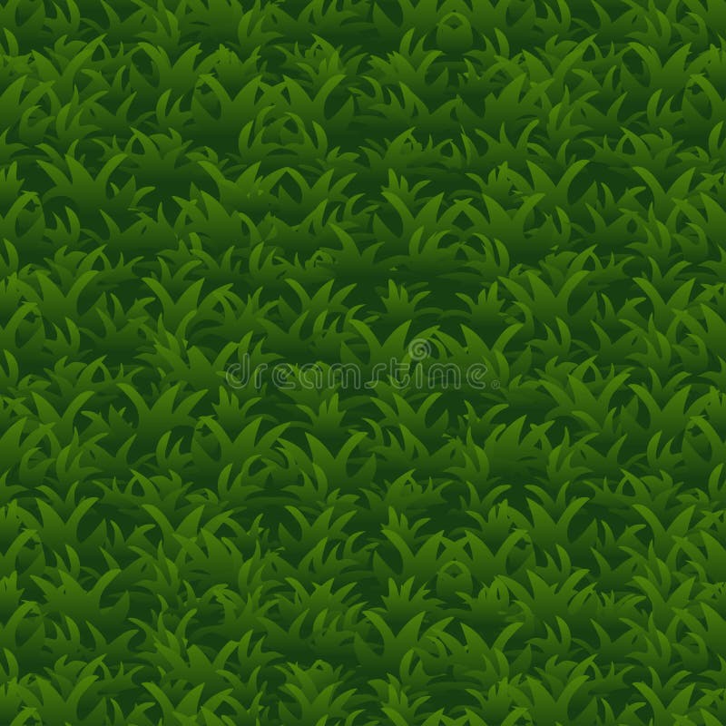 Green Grass Seamless Pattern, Vector Background Stock Vector