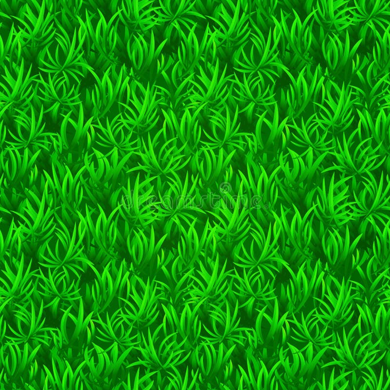 Green grass seamless texture. Vector realistic illustration. Seamless ecological background