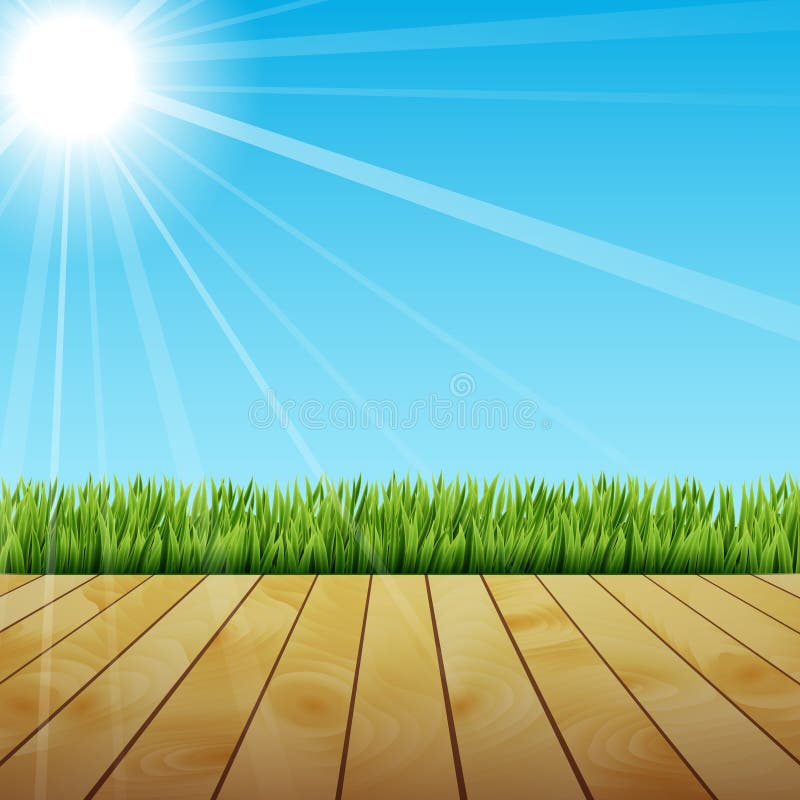 Green Grass And Sun Beam stock illustration Green Grass And Sun Beam stock illustration