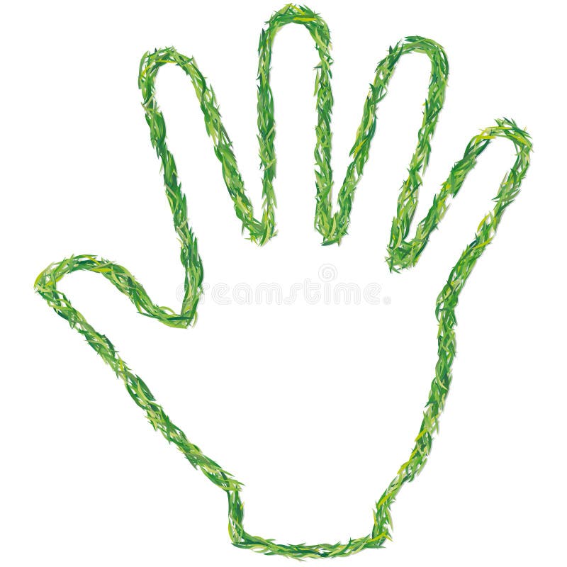 Green hand stock vector. Illustration of texture, green - 28309498