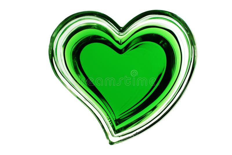 Green Heart Isolated on White Background Stock Photo Image of
