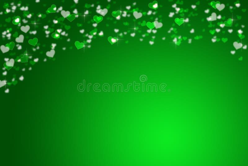 Green Heart Space Love Glitter Ready Design Stock Illustrations 3