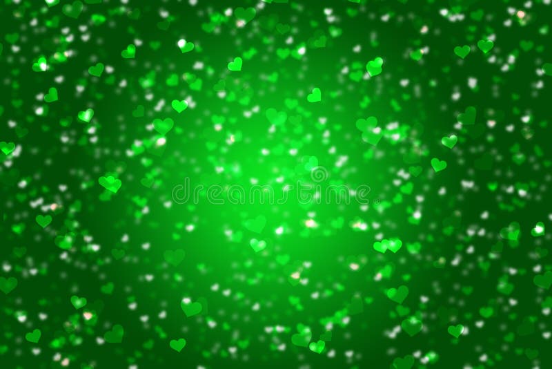 Green Heart Space Love Glitter Ready Design Stock Illustrations 3
