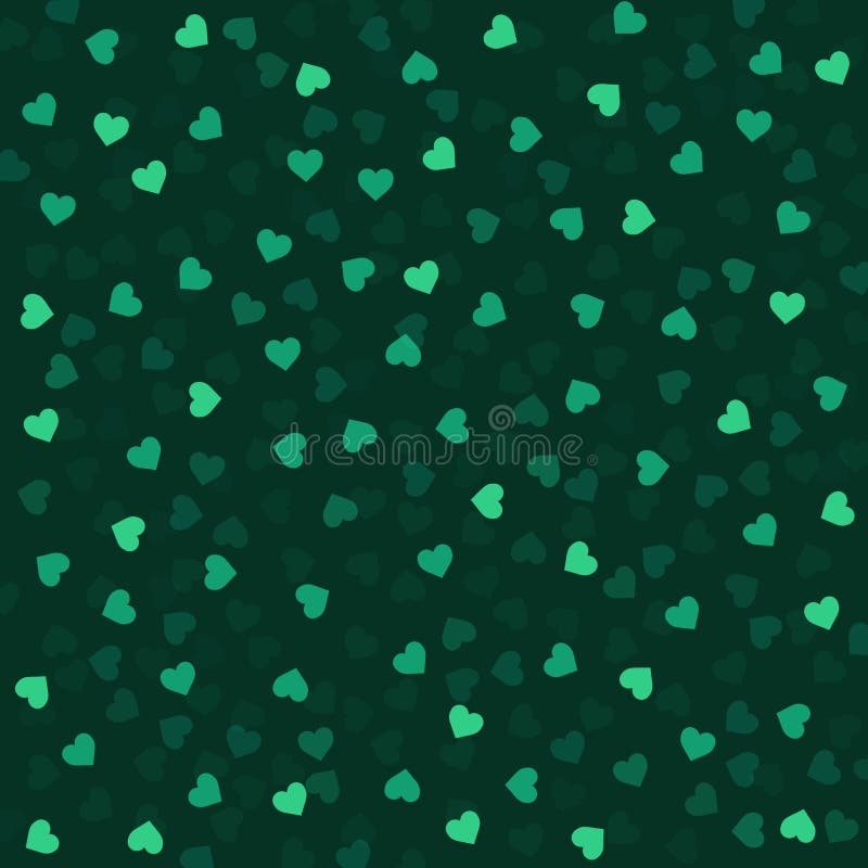 Green Hearts on a Dark Green Background. Decorative Festive Pattern of  Hearts. Stock Illustration - Illustration of love, graphic: 170747795