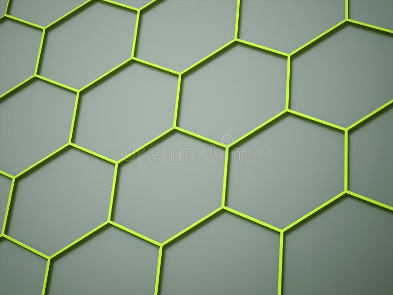 Green Hexagonal Icon Background Stock Illustration Illustration of