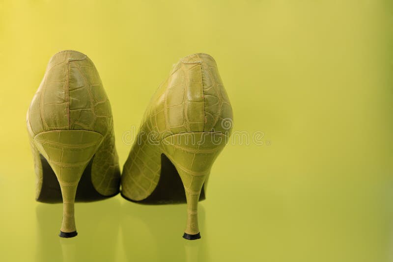 Green High Heels Shoes stock photo. Image of heels, fashion 16700600