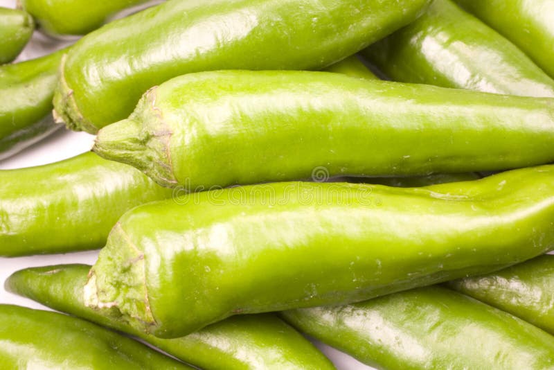 Green Hot Peppers stock photo. Image of macro, isolated 7078002