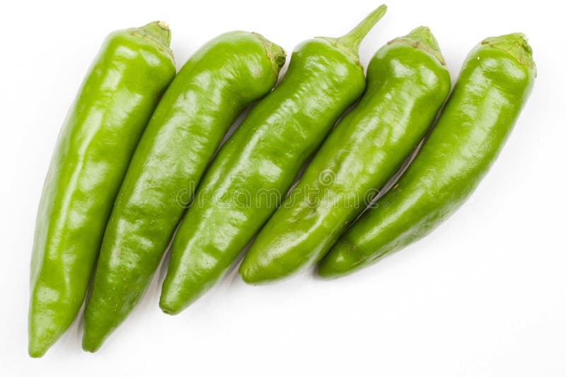 Green Hot Peppers stock photo. Image of macro, isolated 7078002