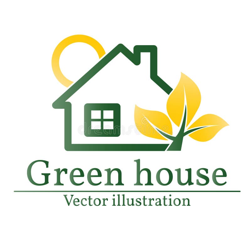 Green iHousei iLogoi iEcoi iHousei Vector Stock Vector Image 