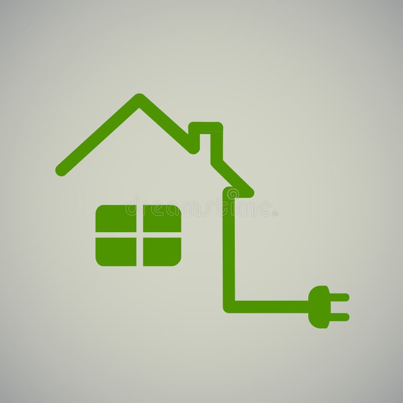 Green house with socket royalty free illustration Green house with socket royalty free illustration