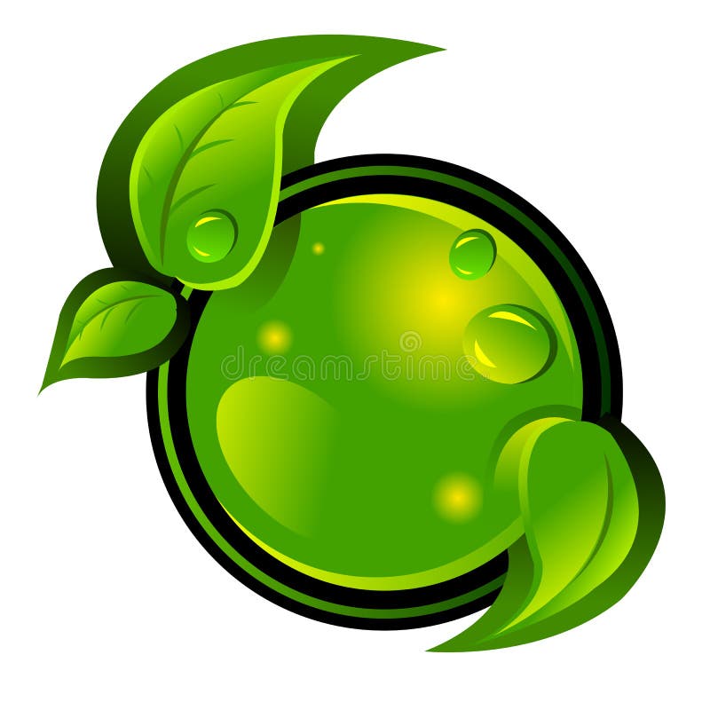 Green icon stock vector. Illustration of protection, friendly 10528818
