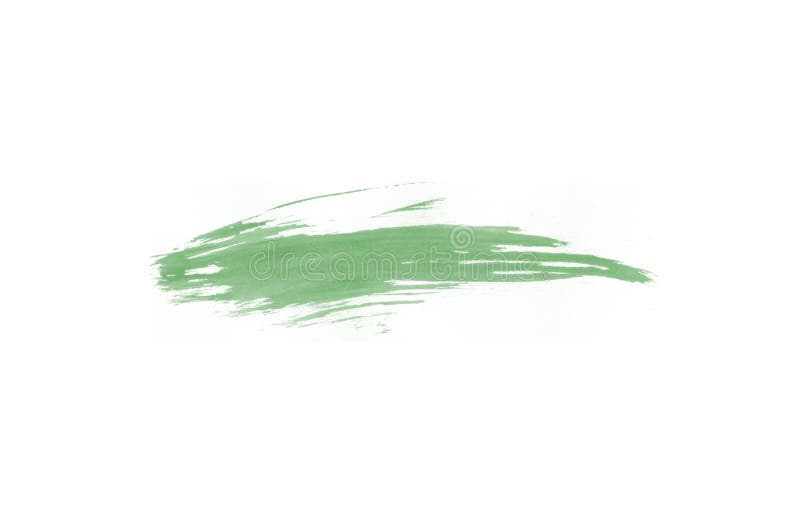 Green ink smear isolated brush for art painting royalty free stock image