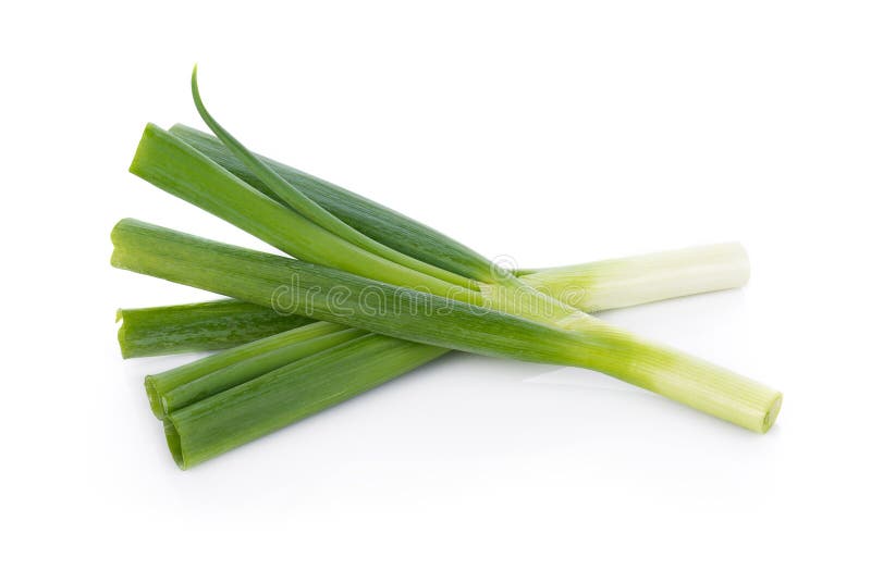 Green Japanese Bunching Onion on White Background Stock Image Image of white, yummy 165656289