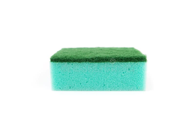 Green Kitchen Sponge on a White Background Stock Photo Image of clean