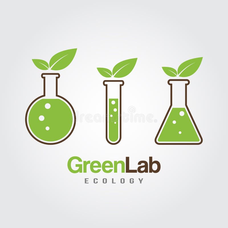 Green Lab icon logo isolated. Organic Laboratory. Ecology