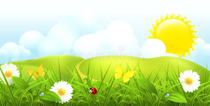 Green landscape royalty free illustration