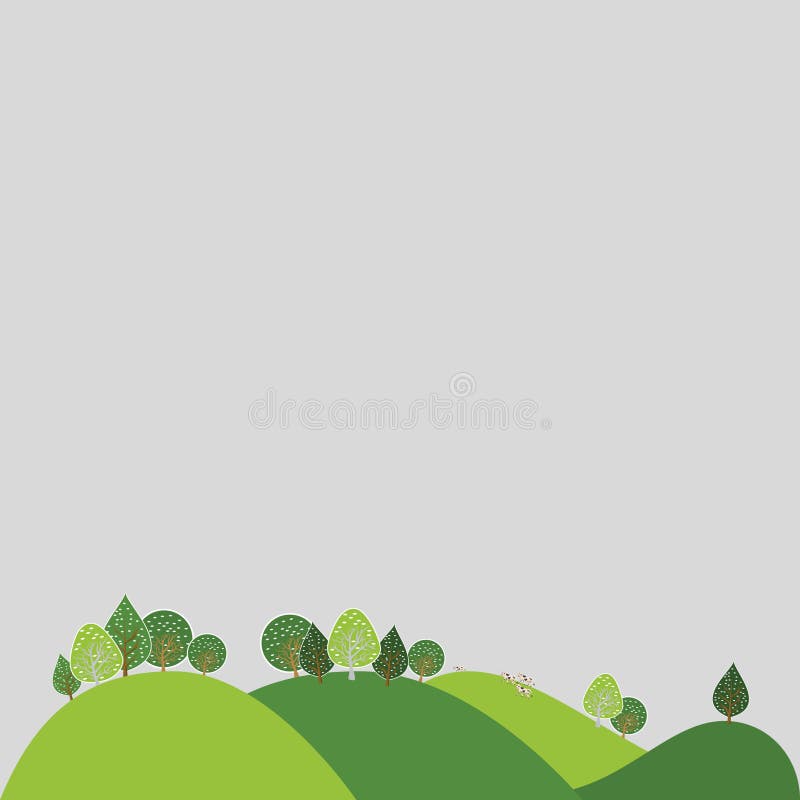 Green Landscape. Vector Illustration Decorative Design Stock Vector
