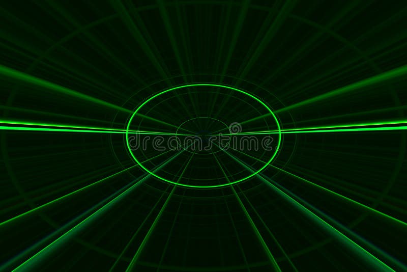 Green Laser on a Black Background Stock Illustration Illustration of