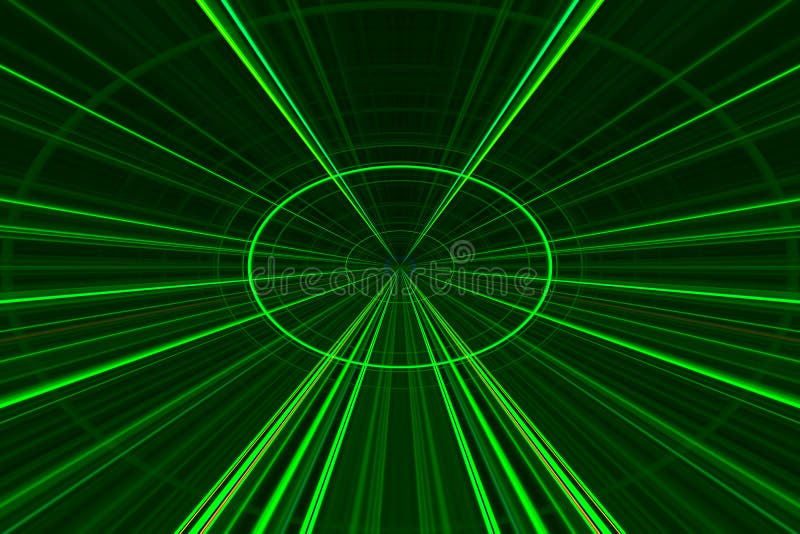 Green Laser on a Black Background Stock Illustration Illustration of
