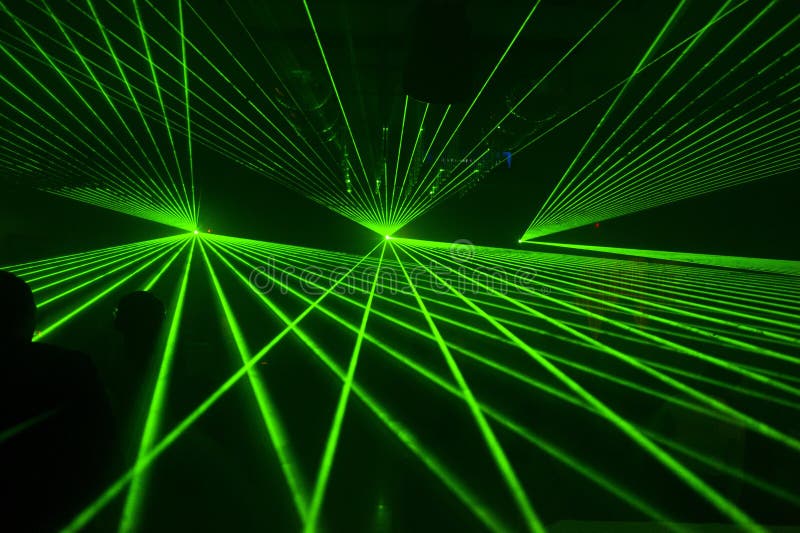 Green Laser Lights Shining in the Dark - Background Concept Stock Photo -  Image of technology, science: 188513414