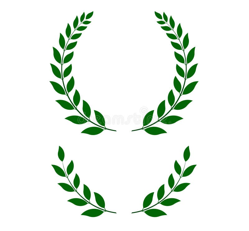 Green laurel wreaths - round and half for main emblem and bottom. 