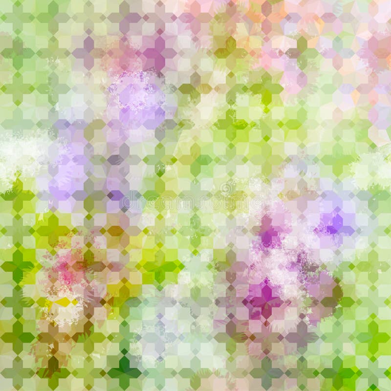 Green and Lavender Pastel Defocused Background Stock Vector