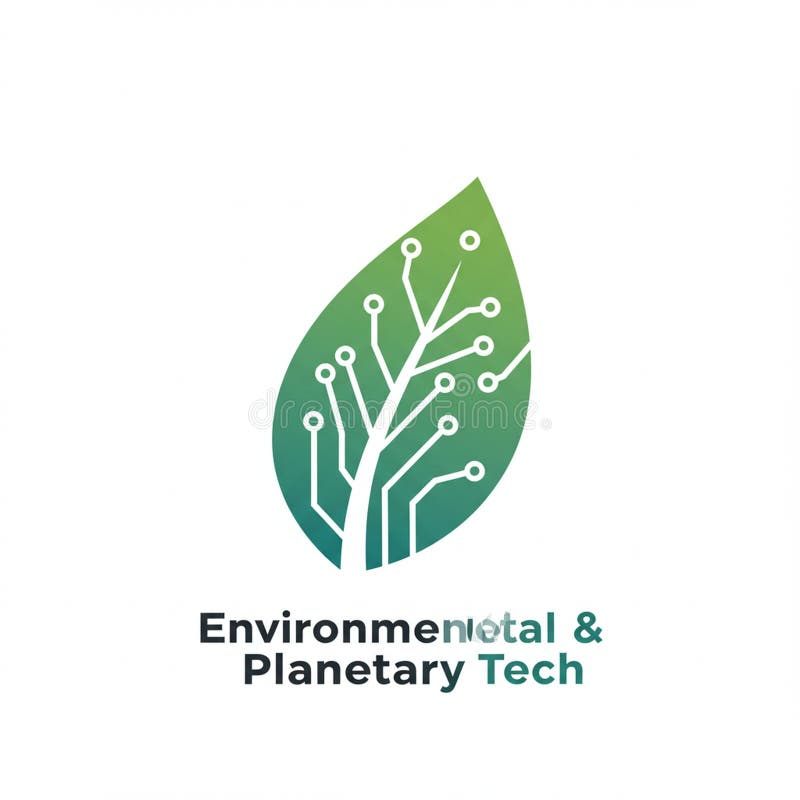 Green leaf design with circuitry pattern, symbolizing the fusion of technology and vector illustration