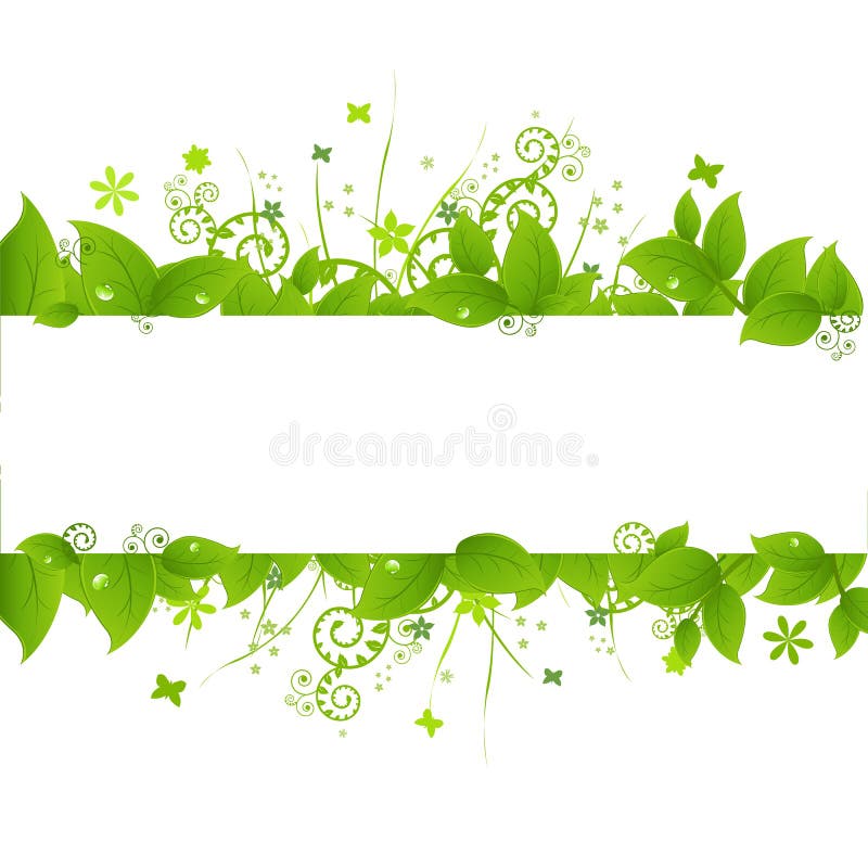 Green Leafs And Grass royalty free illustration
