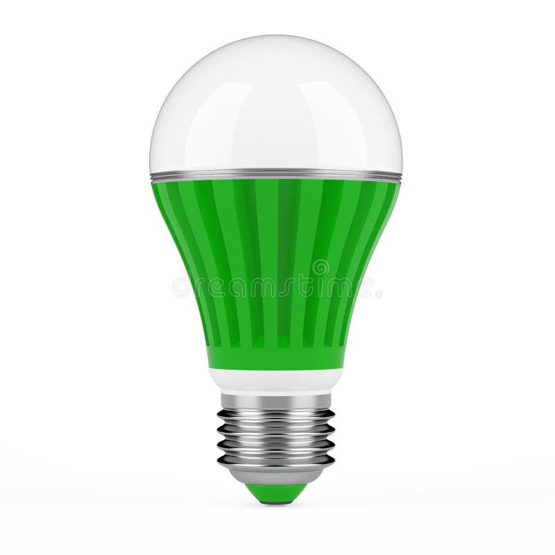 Green LED lamp stock illustration. Illustration of household 35200775